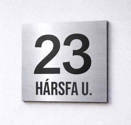 egyedi házszámtábla
